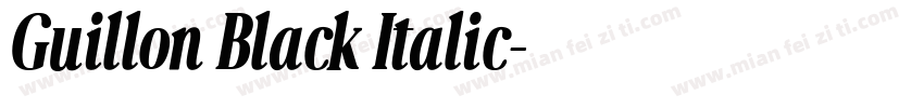 Guillon Black Italic字体转换